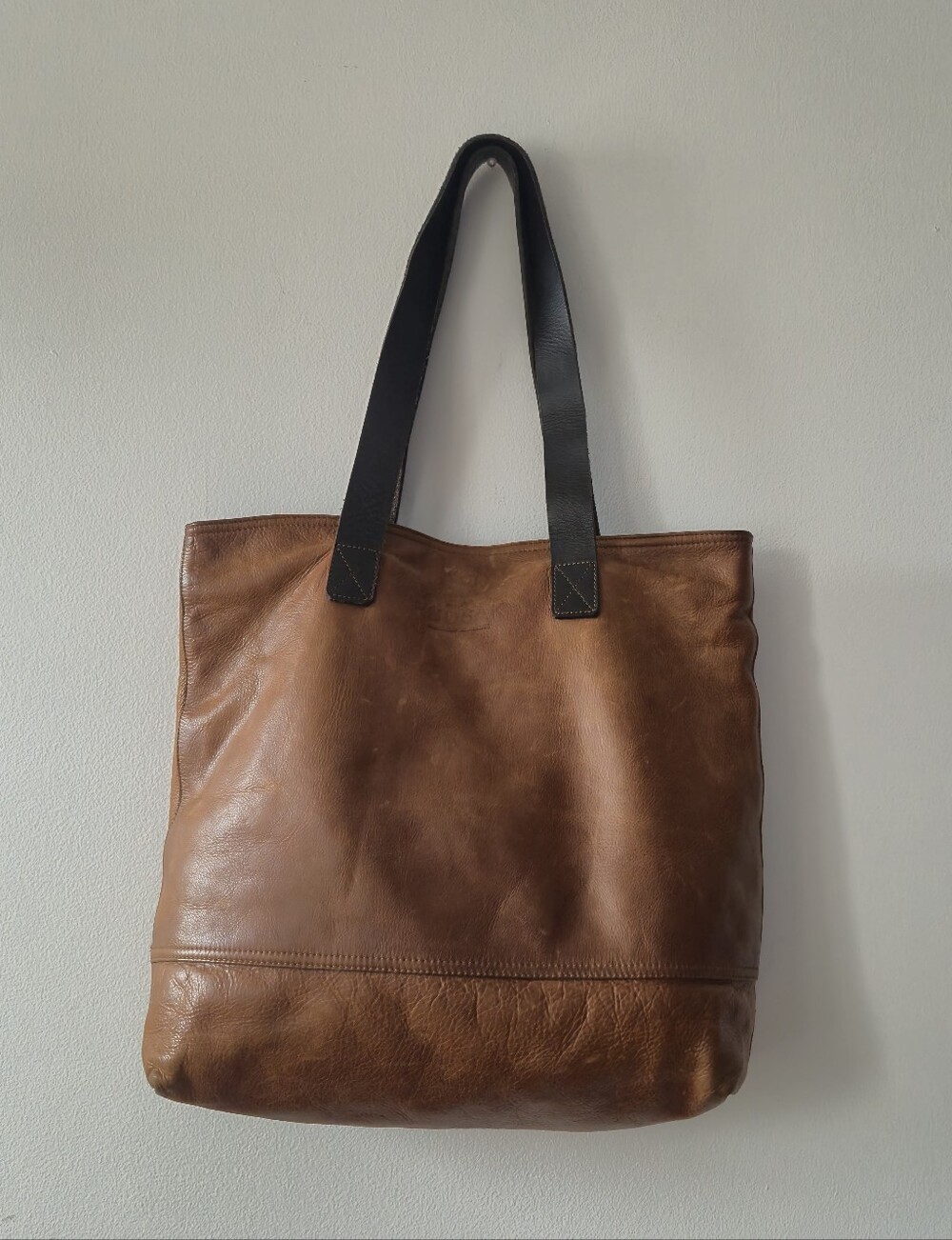 ​Rudsak Vintage Brown Leather Tote Bag Minimalist, Distressed  Handbag